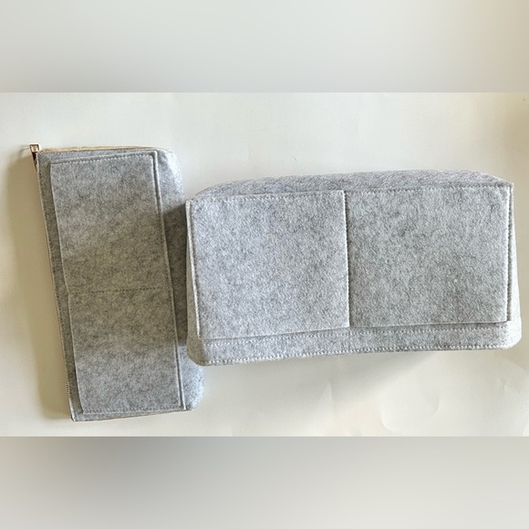 NWOT HEATHER GREY TOTE/PURSE SHAPER/ORGANIZER. NEW, NEVER USED. - Picture 3 of 8